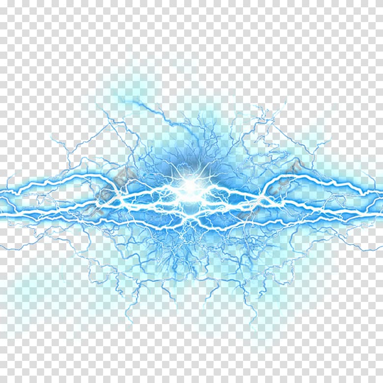 White and blue sparks illustration, Lightning Blue, cross.