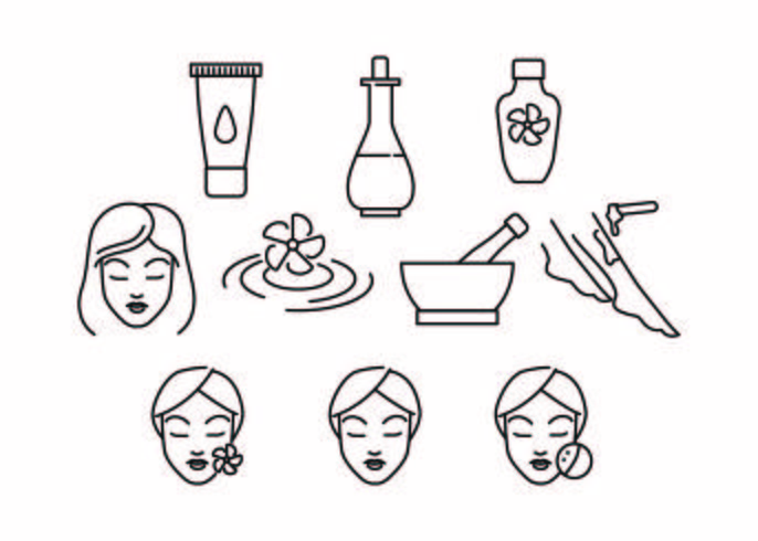 Free Beauty Line Icon Vector.