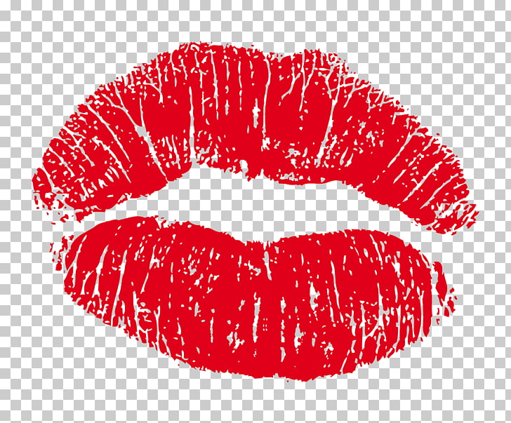 Lipstick Kiss Color Cosmetics, Kiss , red lip illustration.