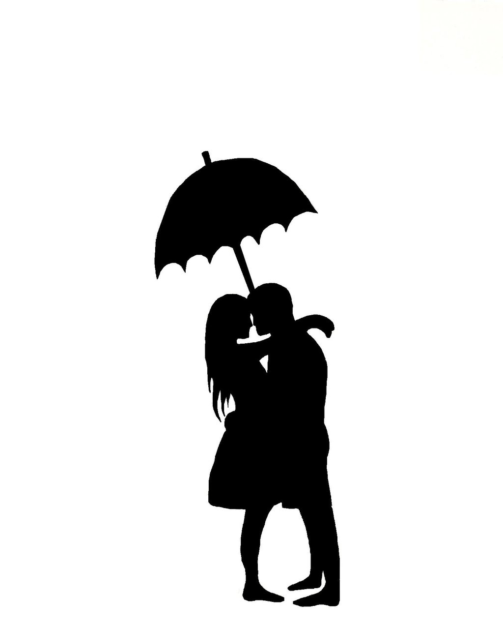 Clipart Little Girl Sitting With Umbrella Silhouette 20 Free Cliparts 