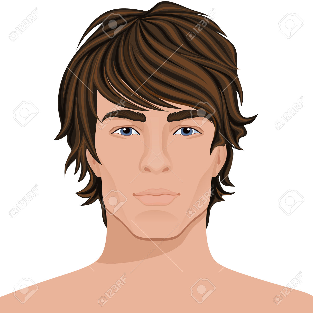 Best Sketch Drawing Of A Cartoon Guy With Brown Hair for Girl