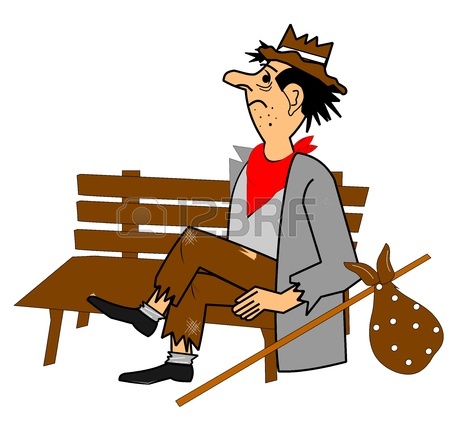 Homeless Man On Park Bench Royalty Free Cliparts, Vectors, And.