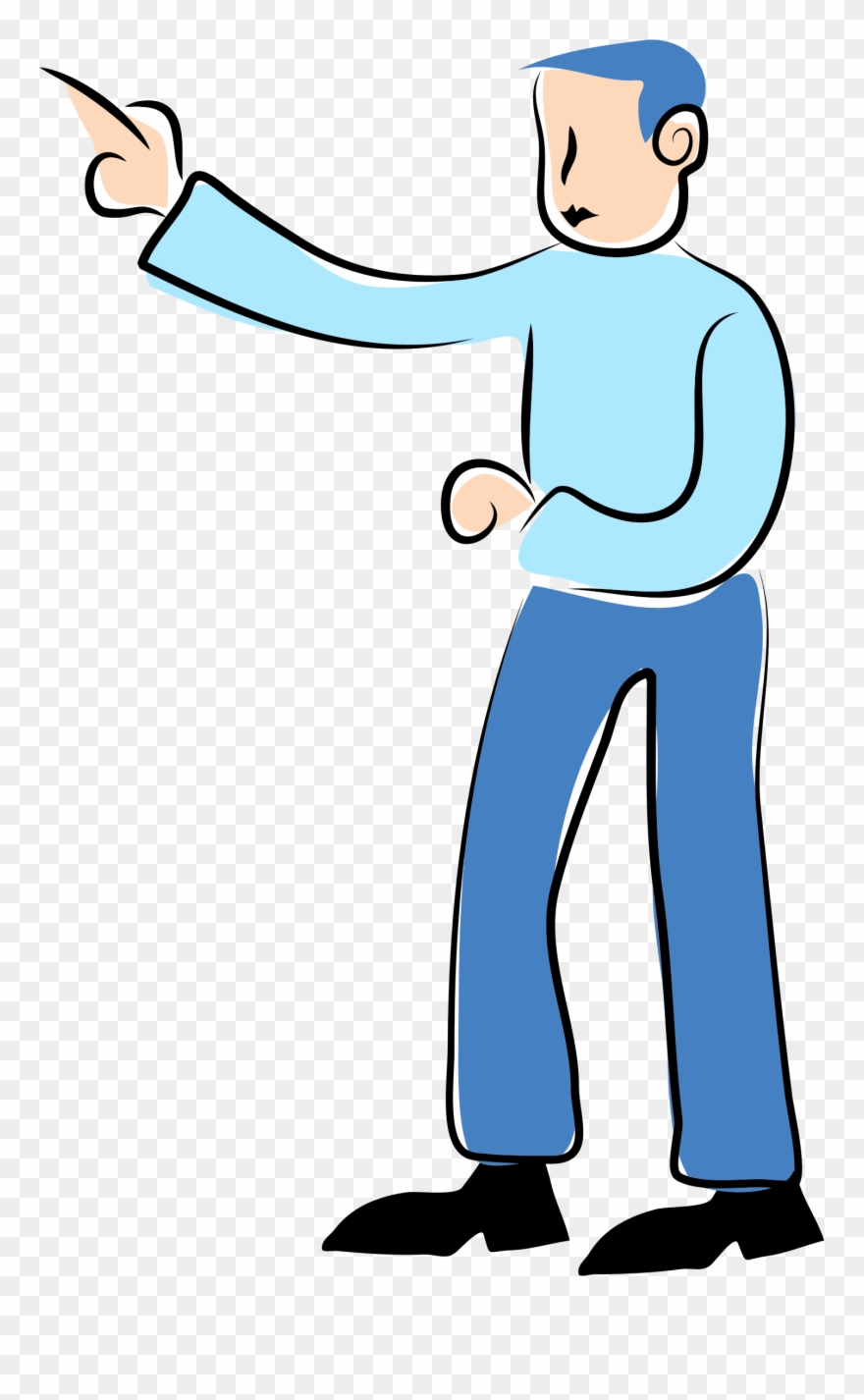 Cartoon Man Pointing Clip Art