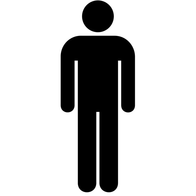 Clipart Silhouette Man Toilet.