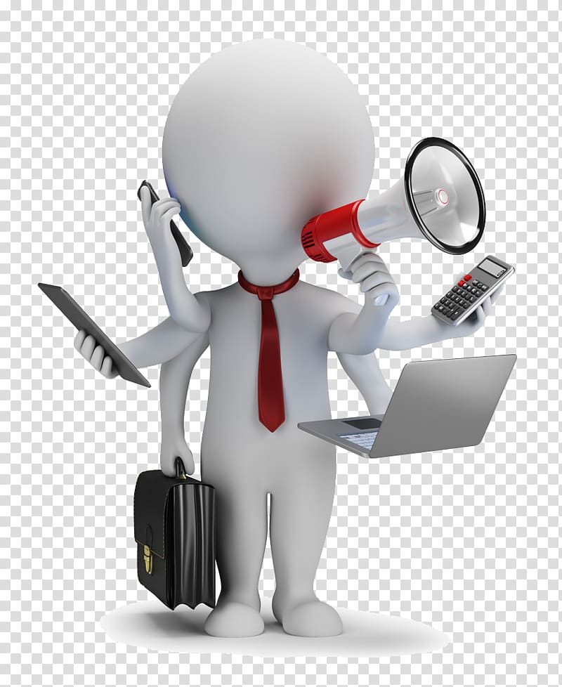 Man holding assorted items illustration, Manager Management Free.