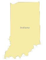 Free Digital Indiana Outline Blank Map.