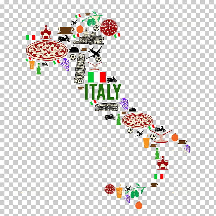 Italy Map Symbol, italy landmark PNG clipart.