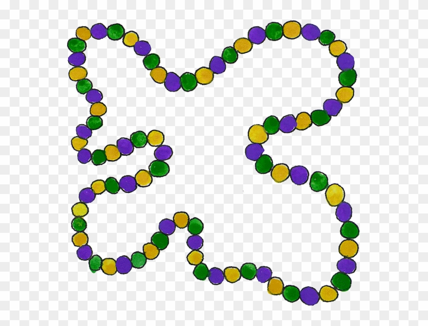 Mardi Gras Beads Clipart.