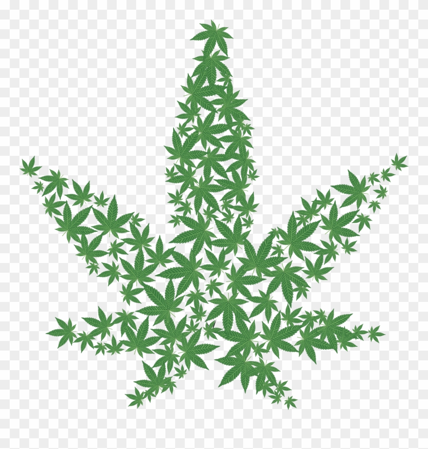 Free Clipart Of A Pot Cannabis Marijuana Leaf.