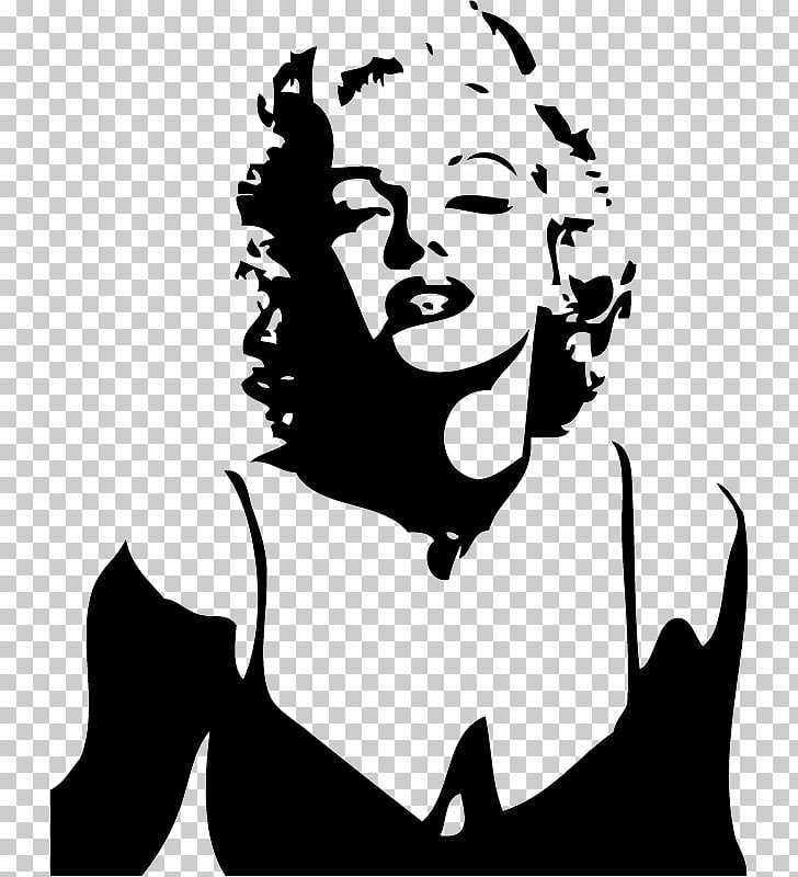 Oil painting Mural Black and white Canvas print, marilyn.