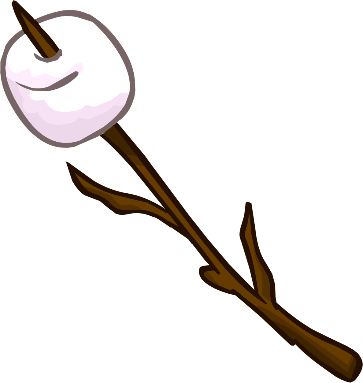 Pink Marshmallow on A Stick Clipart transparent PNG.