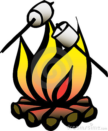 Campfire Marshmallow Clipart.