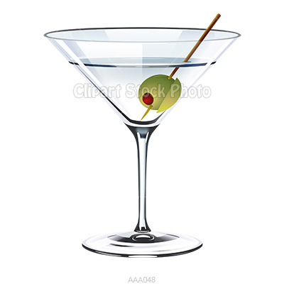 Cartoon Martini Glass.