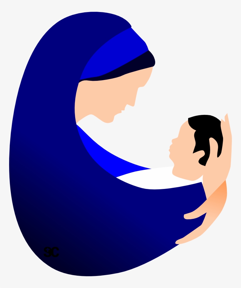 Mary And Jesus Clipart At Getdrawings.