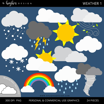 Weather 1 Clipart {A Hughes Design}.