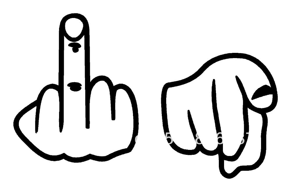 Free Middle Finger Clipart Black And White, Download Free.