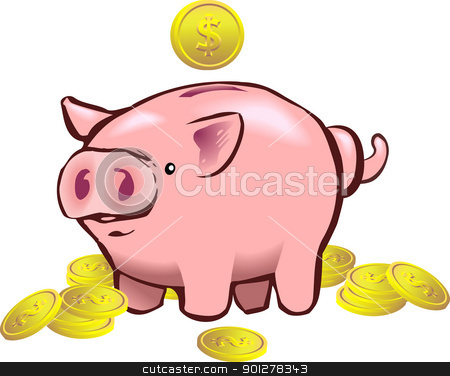 piggy bank moneybox stock vector.