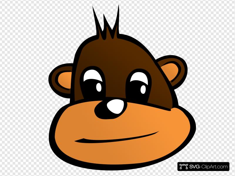 Monkey Head Clip art, Icon and SVG.
