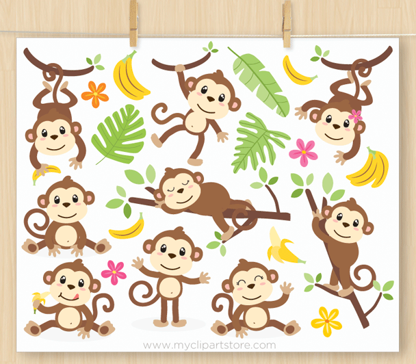 Monkeys Clipart.
