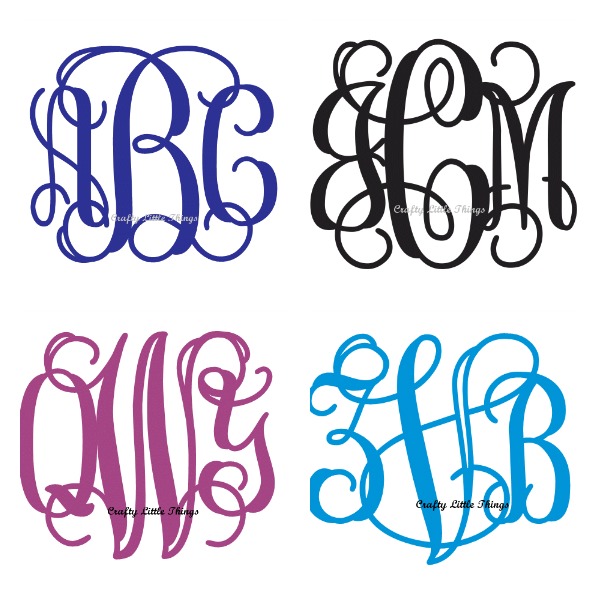 connected monogram letters.
