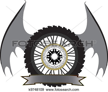 Clip Art of image of motorcycle gear, k9748109.