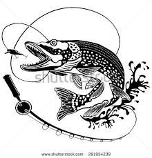 Image result for muskie fish silhouette.