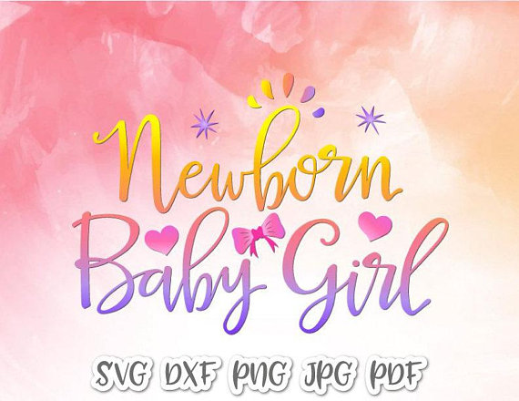 Newborn Baby Girl SVG Files for Cricut New Baby Coming Take Home Outfit  Onesie.