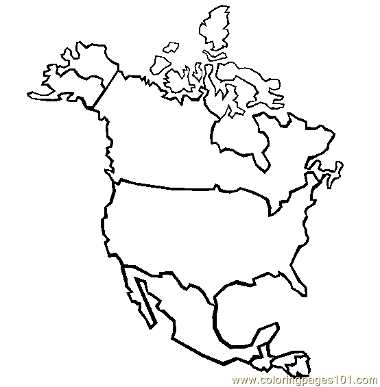 North America Clipart Map.