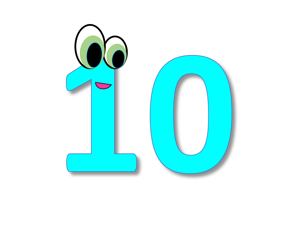 numbers clipart 1 10.