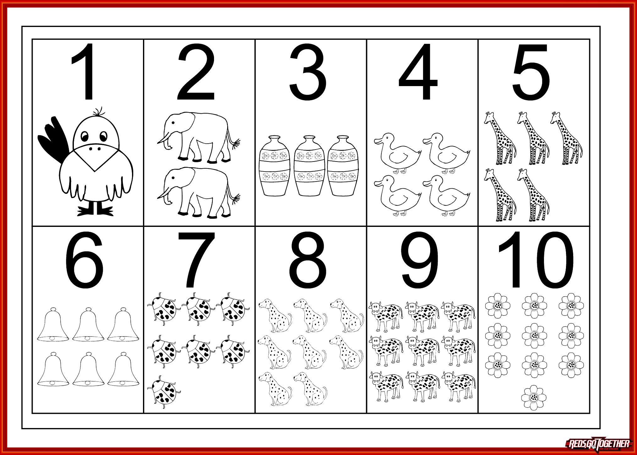 1 to 10 Numbers PNG Transparent Images.