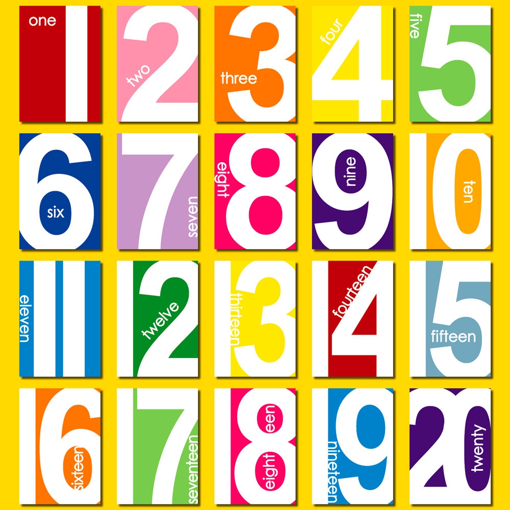 clipart numbers 1 20 - Clipground