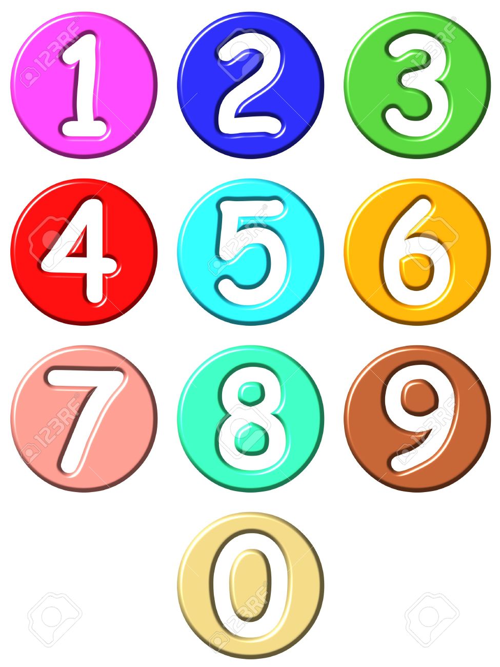 Clipart numbers 1 5.