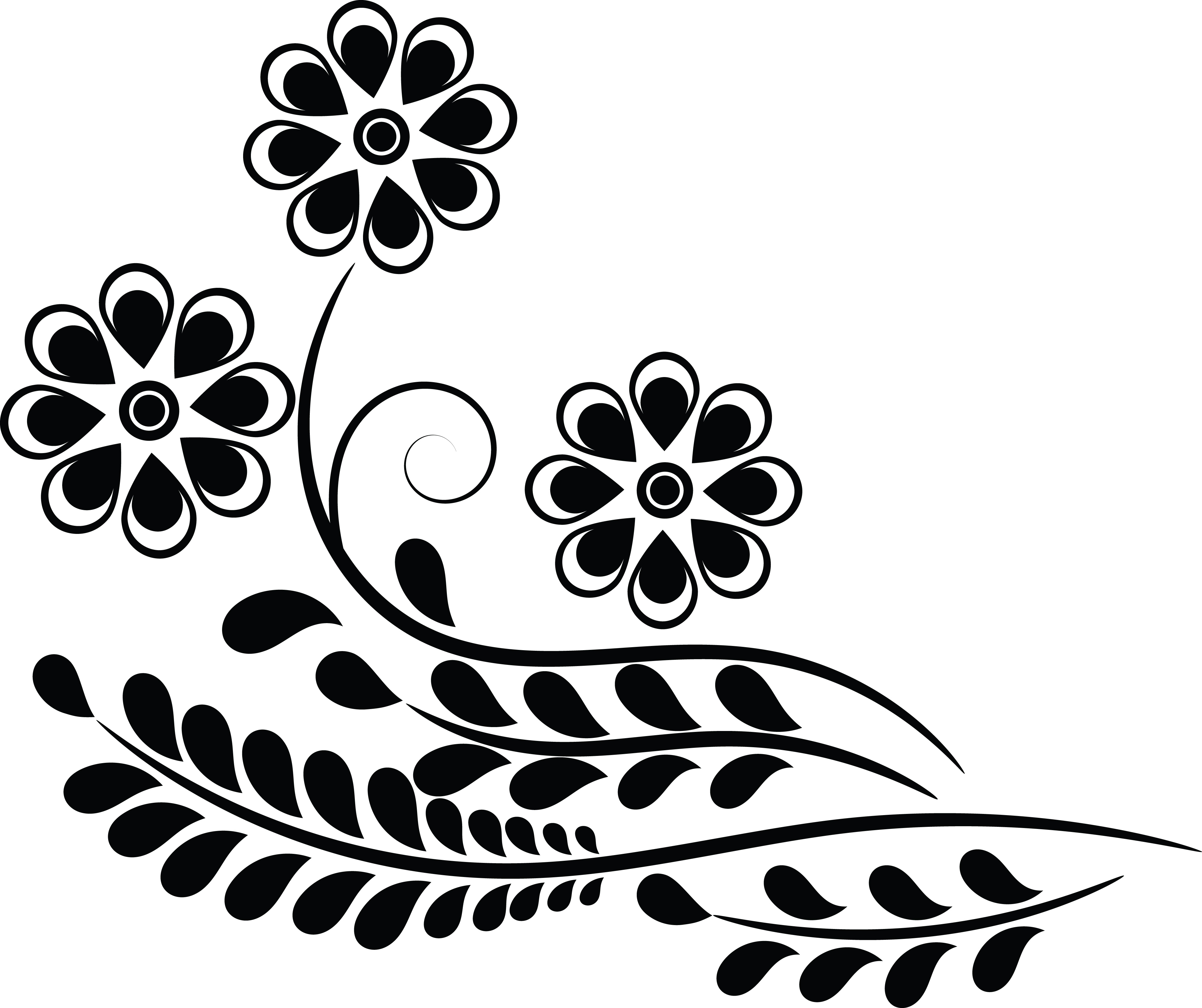 Free Clipart Of A flower design.