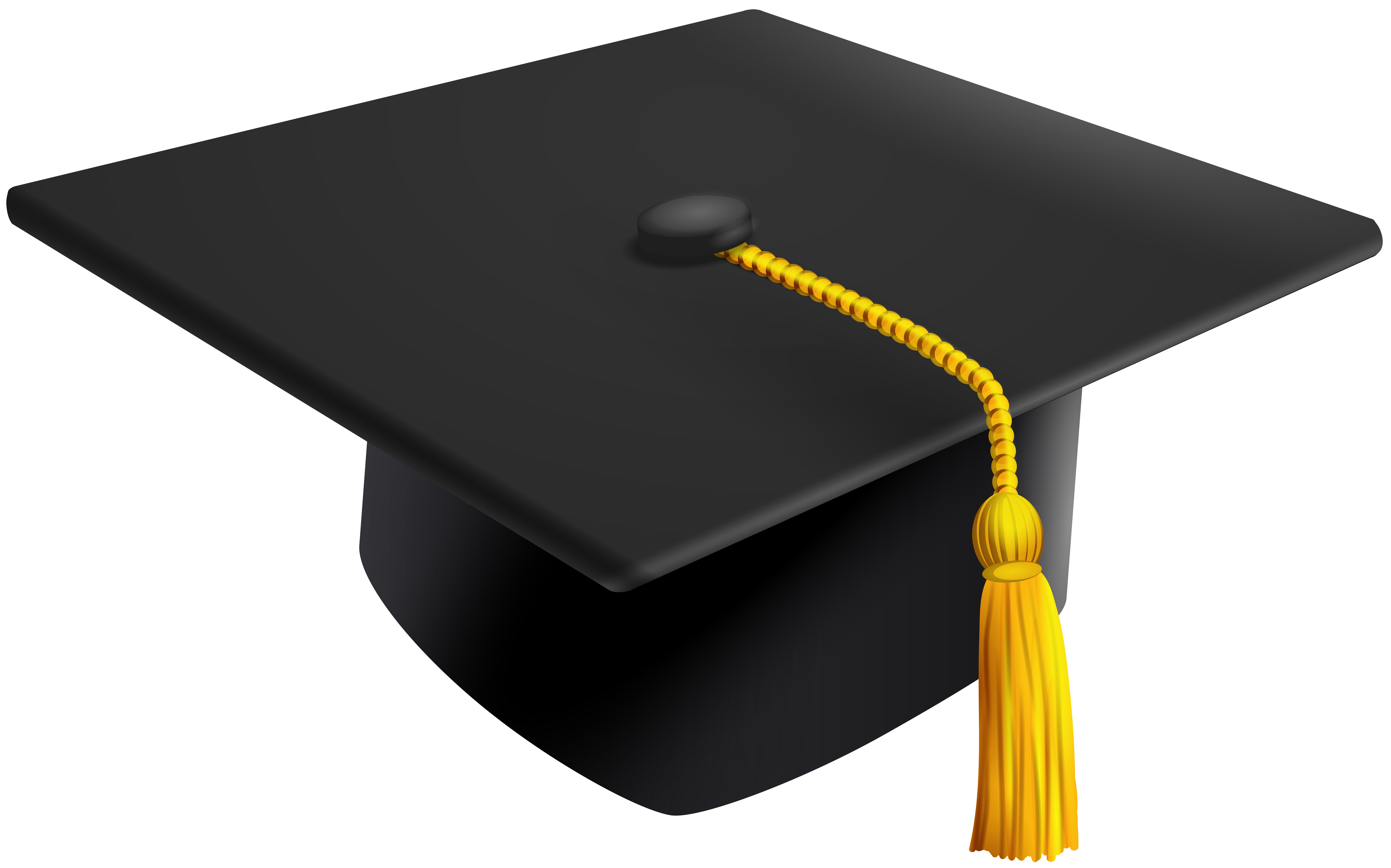 Graduation Hat Transparent Clip Art Image.