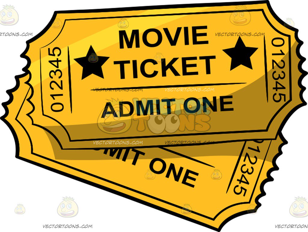 clipart movie tickets