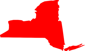New York State Map Clipart.