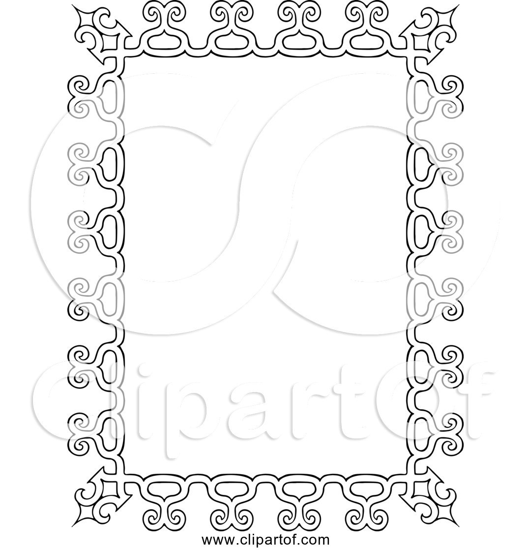 Free Clipart Of a Vintage Rectangle Frame.