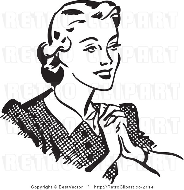 clipart of a woman in black and white 20 free Cliparts | Download