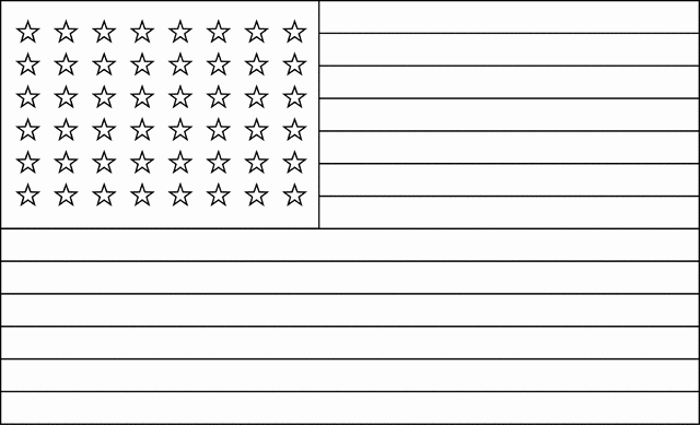 clipart of american flag in black and white - Clipground