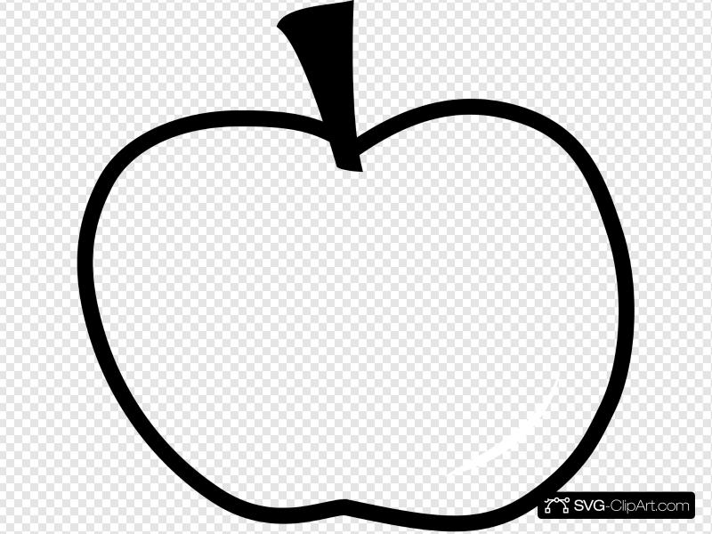 Apple Outline Clip art, Icon and SVG.
