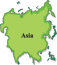 Countries of the World Color Map Clip Art Graphics.