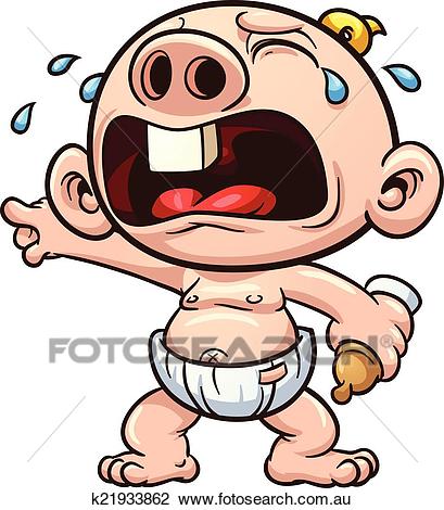 Crying baby Clipart.