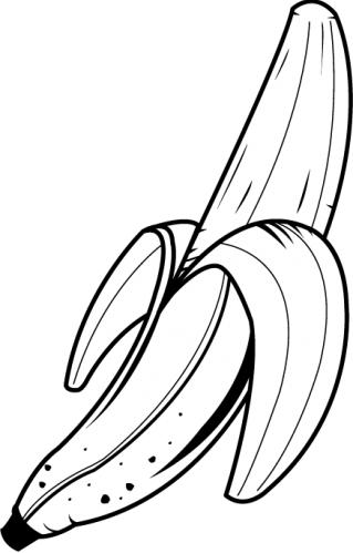 Black And White Clipart Banana.