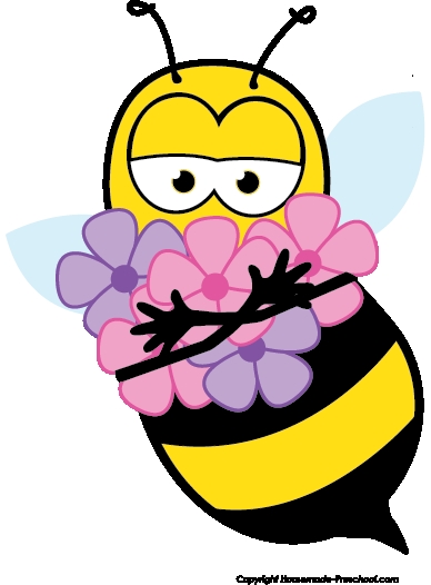 Clip Art Of Flowers And Bees Bee Clipart » Clipart Station.