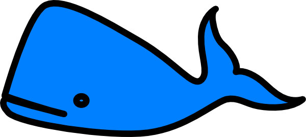 Bright Blue Whale Clip Art at Clker.com.