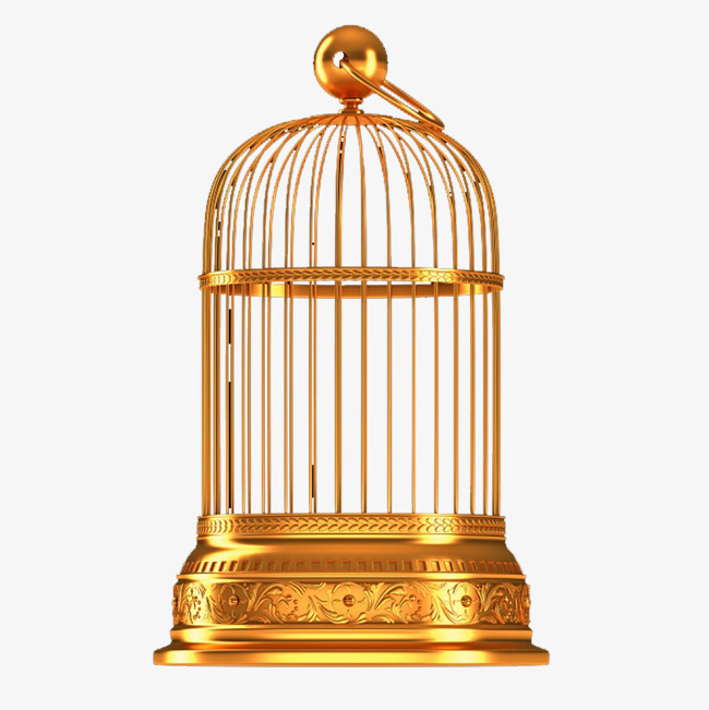 Download Free png Golden Bird Cage, Bird Clipart, Cage, Gold PNG.