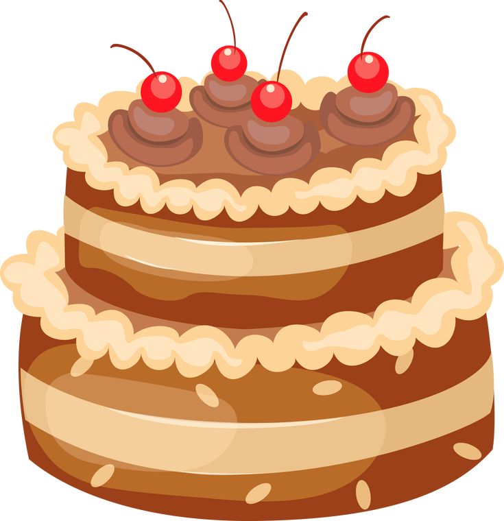 Chocolate Birthday Cake Clipart.