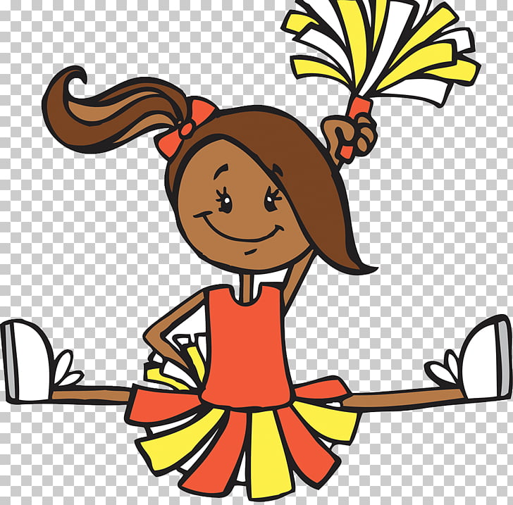 Cartoon Cheerleader Illustration, Cartoon cheerleaders PNG.