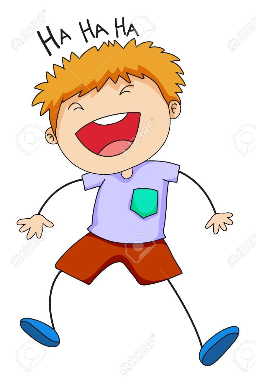 Children Laughing Clipart Black And White.