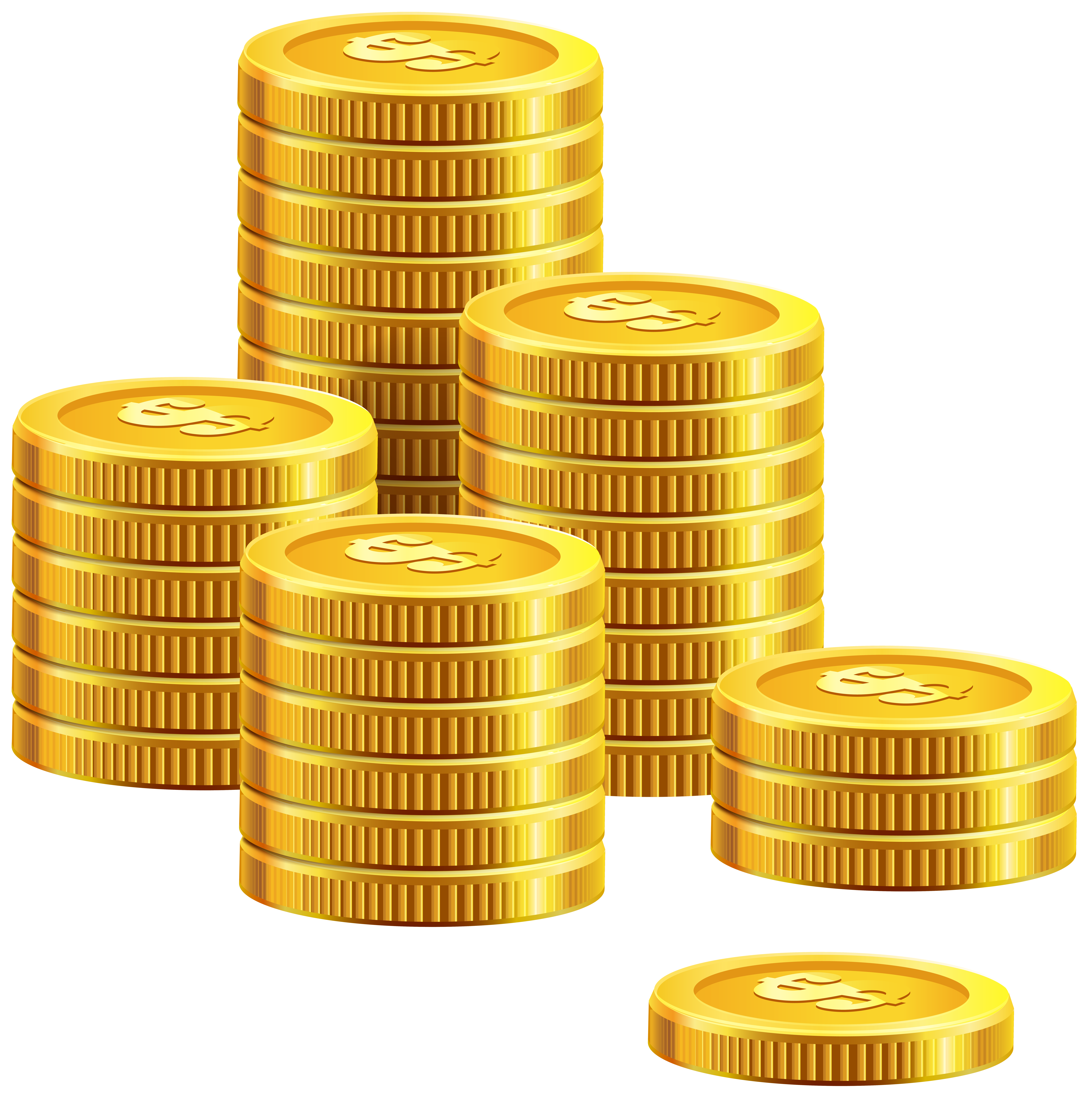 Pile of Coins PNG Clip Art.